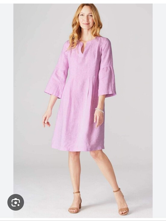 J. Jill Dresses & Skirts - J. Jill Lavender Pink Linen Midi Dress